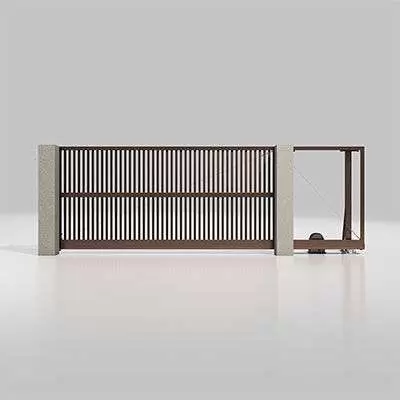 Въездные ворота цвета «Шоколад»