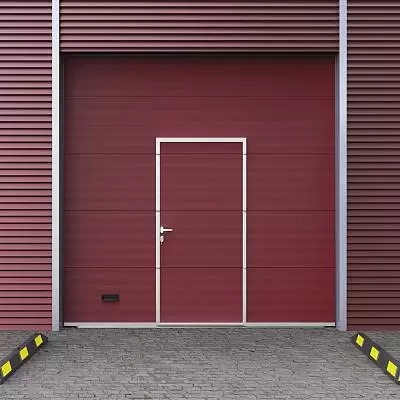 Промышленные ворота цвет пурпурно-красный