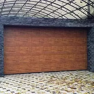 Гаражные секционные ворота для навеса под авто серии Trend